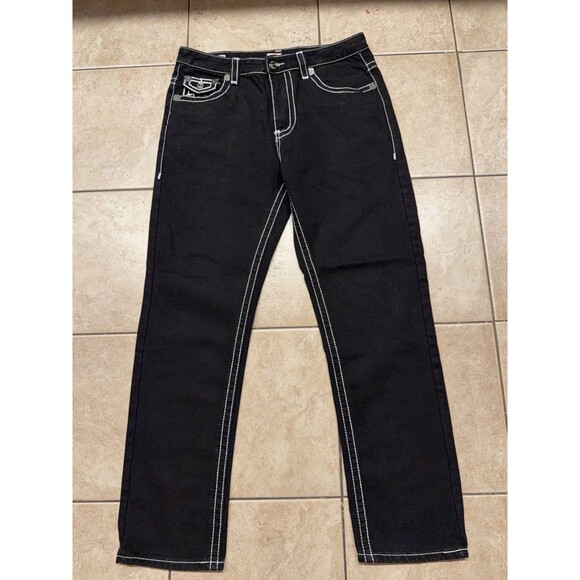 True Religion Other - True Religion Jeans Men 36x32 Joey Super T Black Denim USA Made Rope Flap Pocket